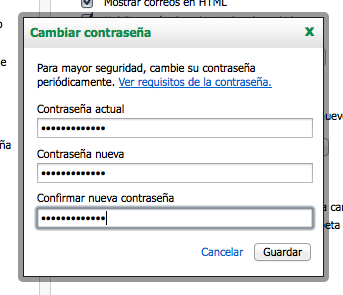 Webmail Corporativo Cambio Password